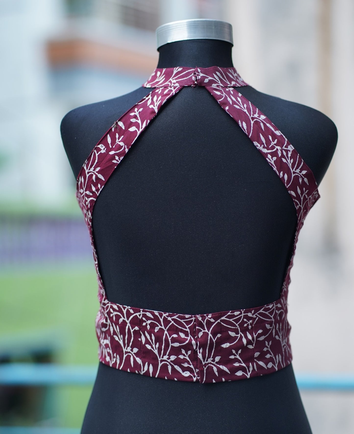 Hand Block Printed Halter Neck Blouse