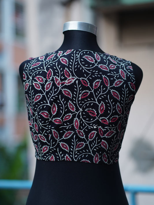Block Printed Sleeveless Blouse